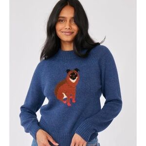 Rachel Antonoff Sherman Pullover NWOT Sweater Alpaca Wool Intarsia Dog